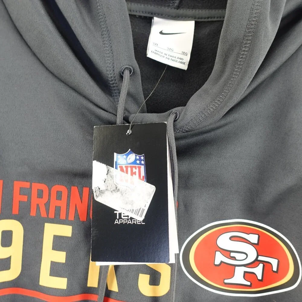 NIKE NFL San Francisco 49ers Hoodie in Black NWT Size 3XL